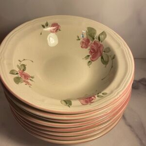 Gibson rose land cereal soup bowls set of 8